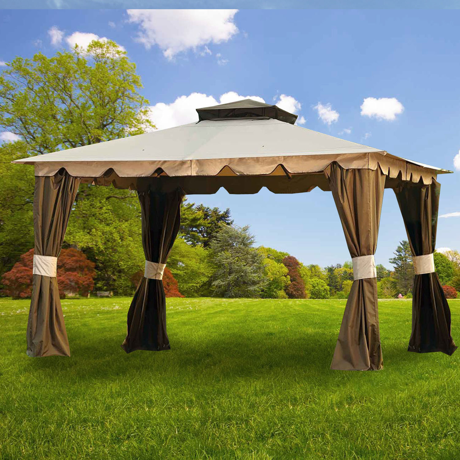 Garden Winds Hampton Gazebo Replacement Canopy Top ONLY Reviews Wayfair